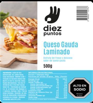 QUESO GAUDA LAMINADO 10 PUNTOS 500 GR