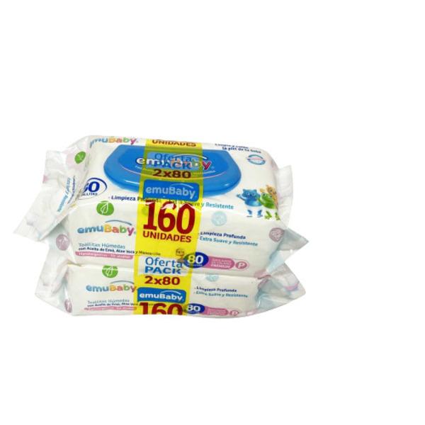 TOALLITAS HUMEDAS EMUBABY 2X80UN