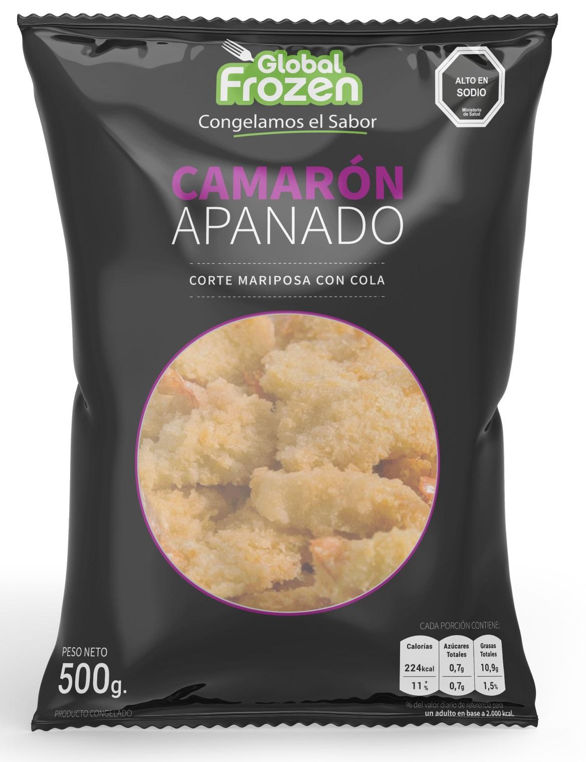 CAMARON APANADO CRUDO PELADO DESVENADO  500 GR