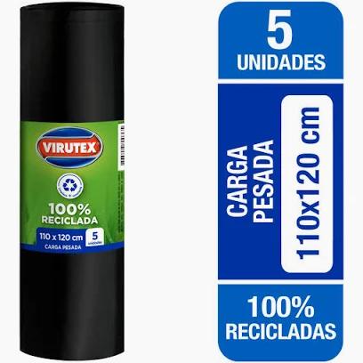 BOLSA DE BASURA BIO ROLLO 110X120  1X5 UN
