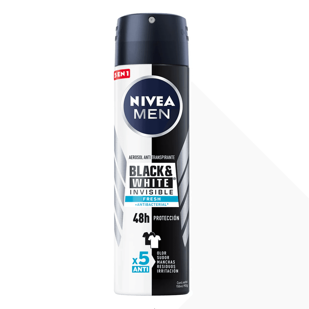 DESODORANTE SPRAY NIVEA MEN INVISIBLE B&W FRESH 150ML