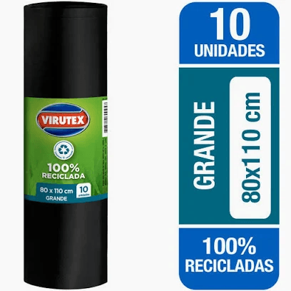 BOLSA DE BASURA ROLLO 80X110 1X10 UN SUPERIOR