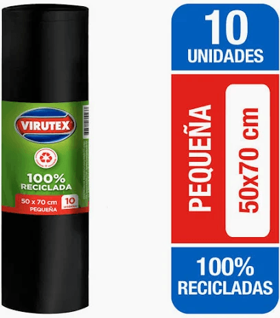 BOLSA ASEO VIRUTEX ROLLO 50X70 CM 10UN